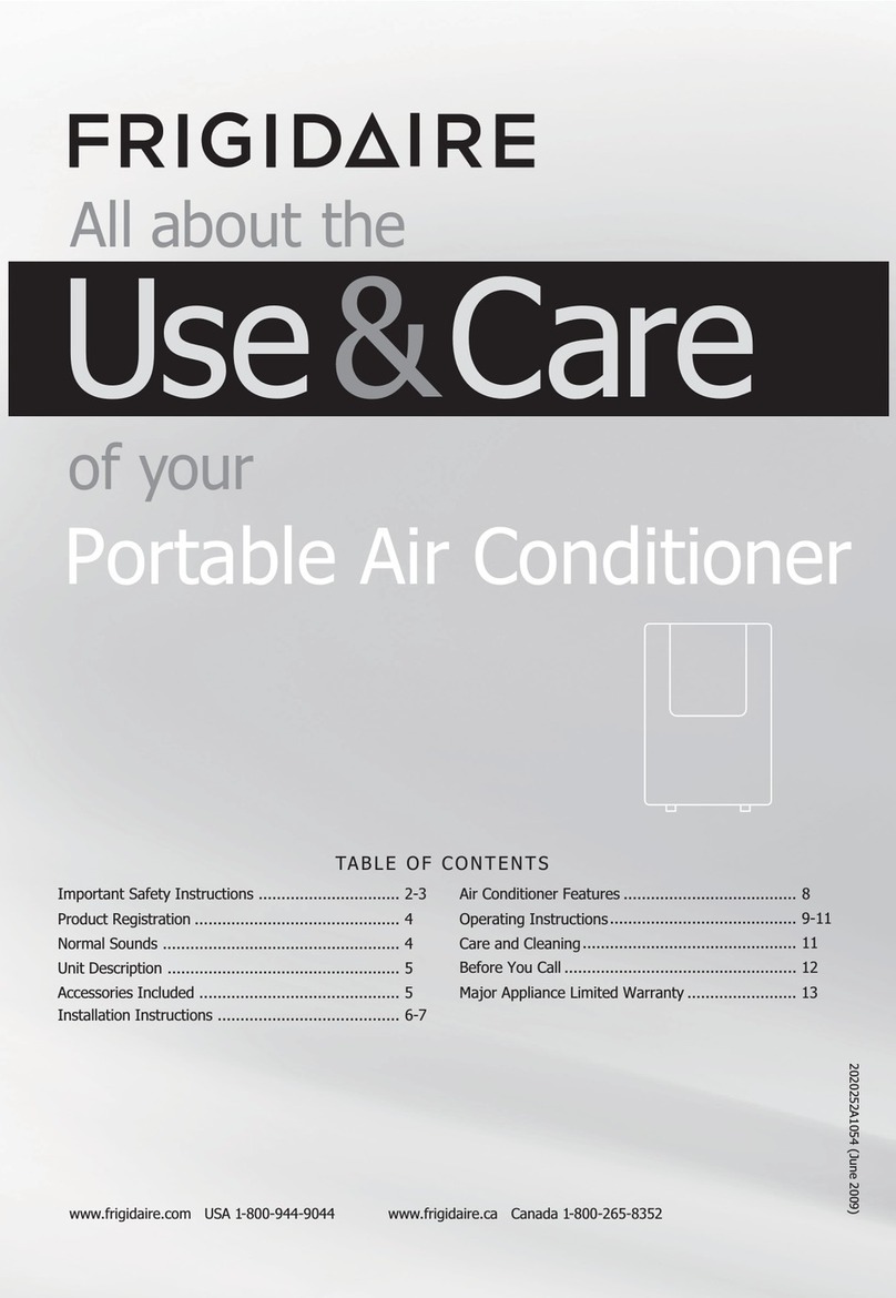 Frigidaire CPA123DU1 Owner's manual