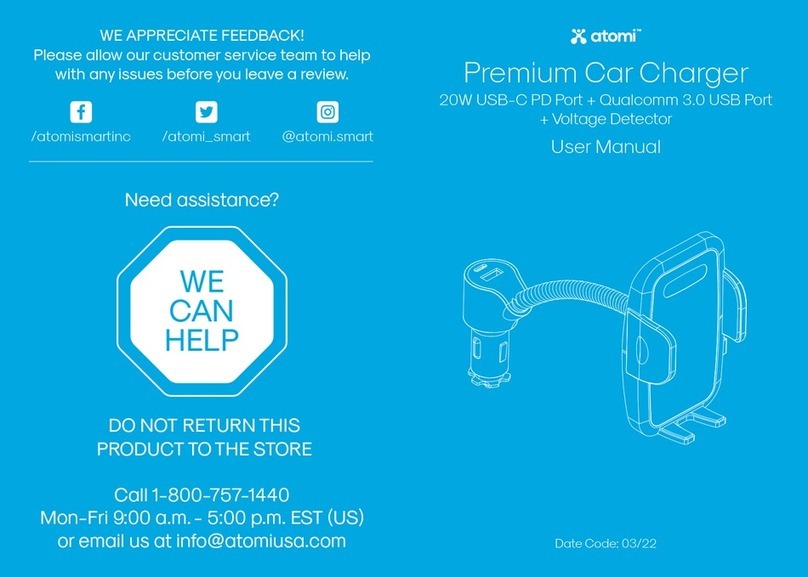 ATOMI Premium Car Charger user manual