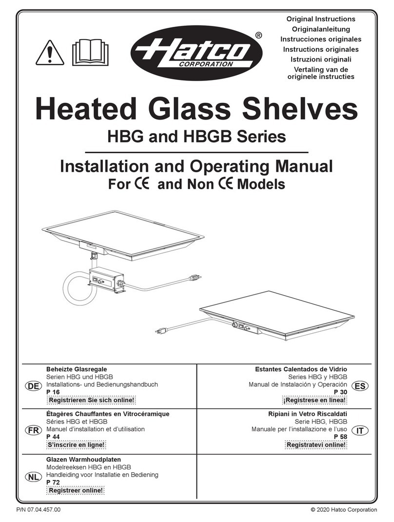 Hatco HBG Series User manual
