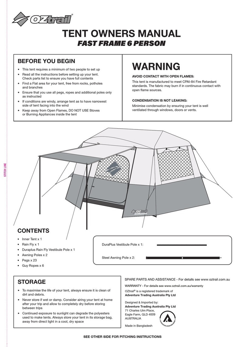 OZtrail FAST FRAME 6 PERSON User manual