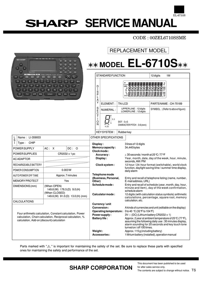 Sharp EL-6710S User manual Sharp EL-6710S User manual