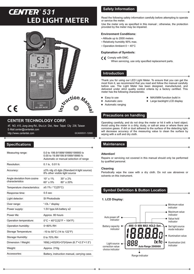 Center 531 instruction manual Center 531 instruction manual