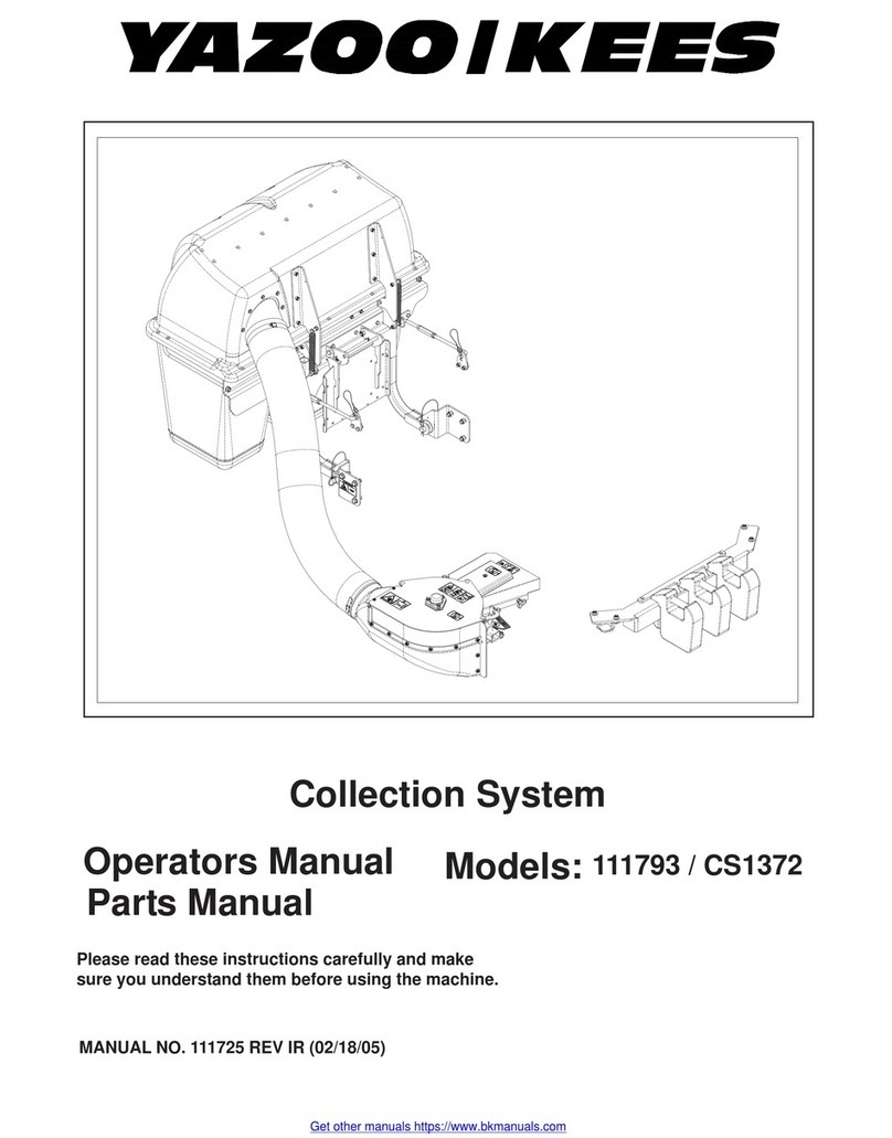 Yazoo/Kees CS1372 Operator's manual