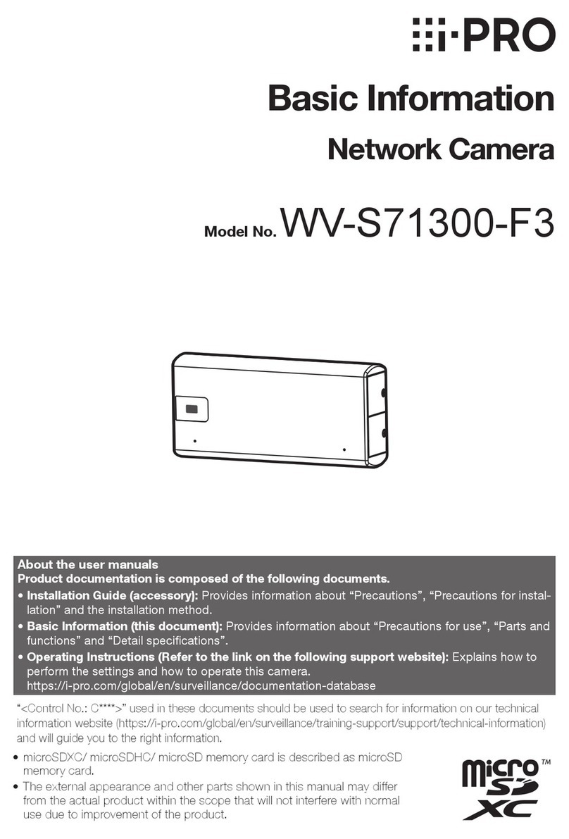 i-PRO WV-S71300A-F3 Installation guide