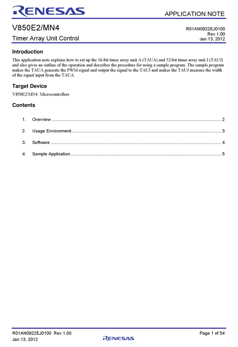 Renesas V850E2/MN4 Application note
