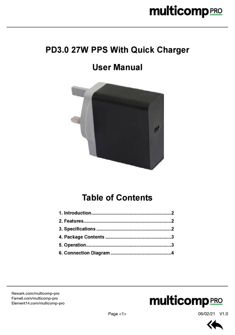 multicomp pro PD3.0 user manual
