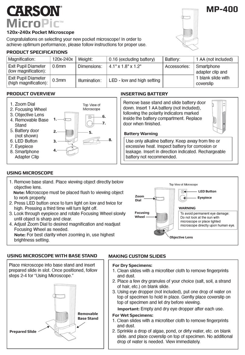 Carson MicroPic MP-400 quick start guide