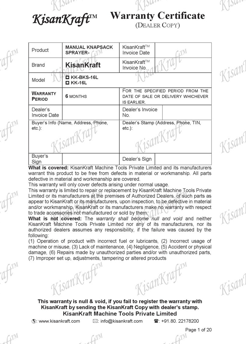 KISANKRAFT KK-BKS-16L Operation manual