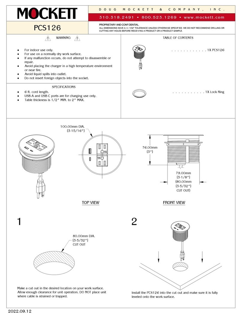 Mockett PCS126 manual