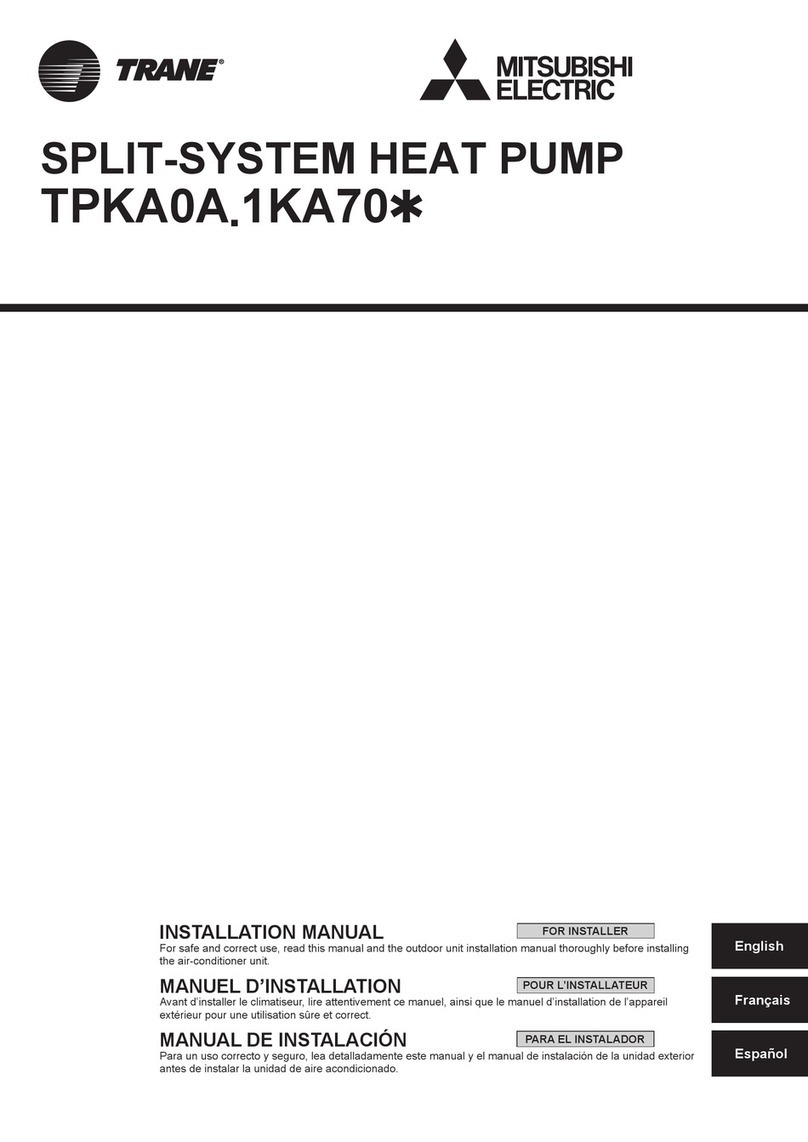 Mitsubishi Electric TRANE TPKA0A 1KA70 Series User manual