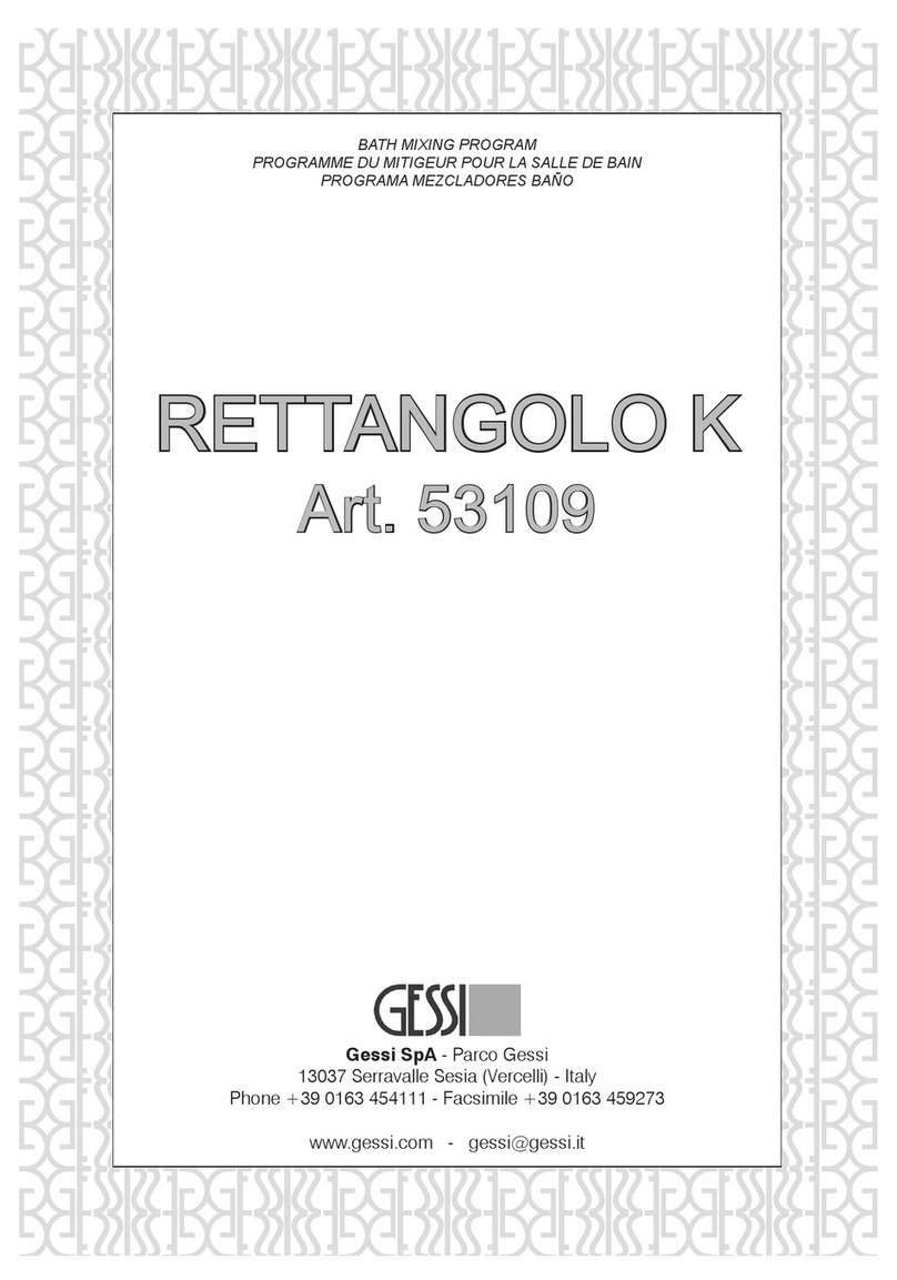 Gessi RETTANGOLO K 53109 User manual