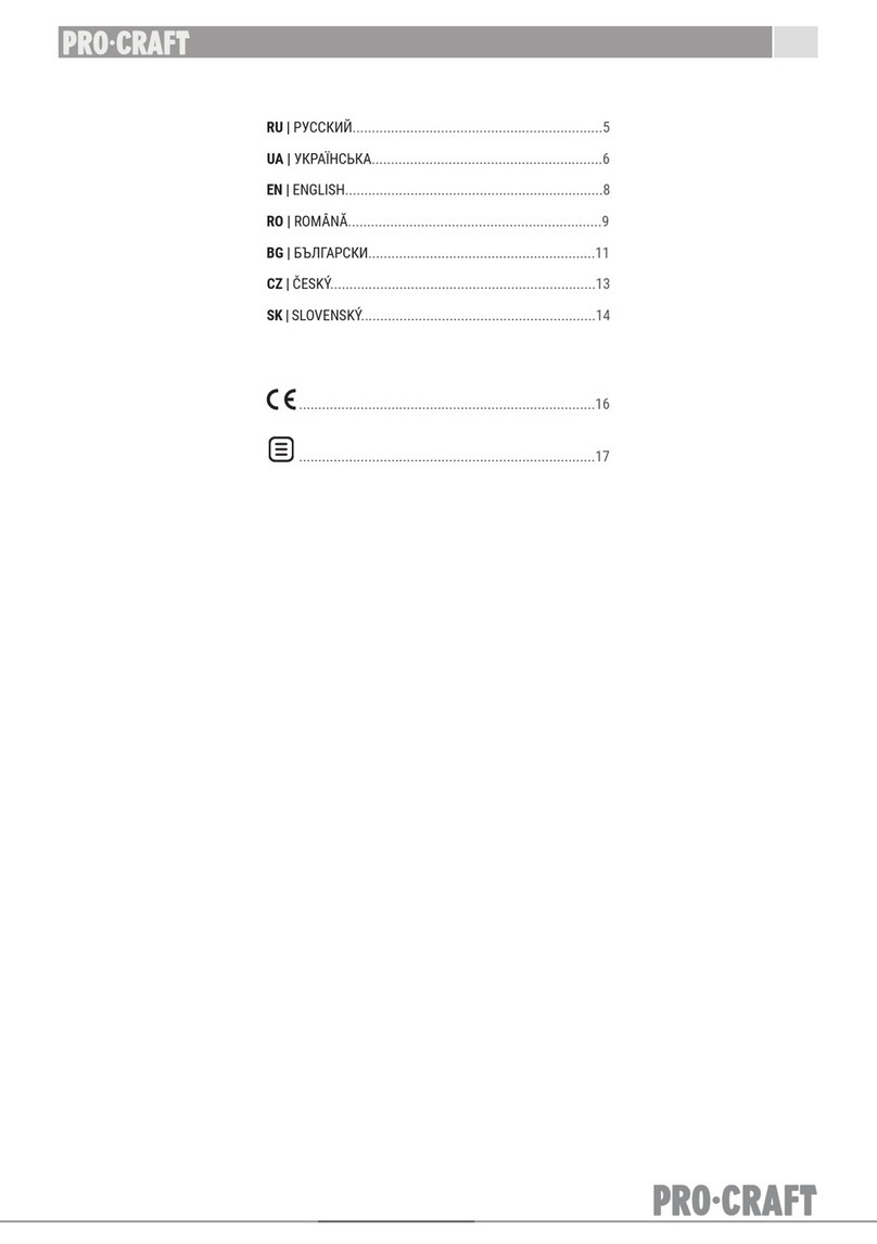 PROCRAFT SK1000 User manual
