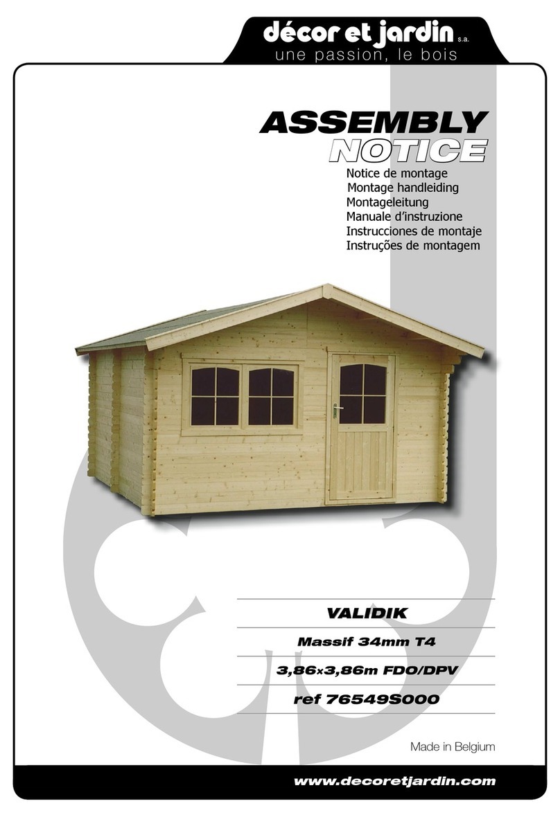 Décor et Jardin VALIDIK 76549S000 Assembly Notice Décor et Jardin VALIDIK 76549S000 Assembly Notice