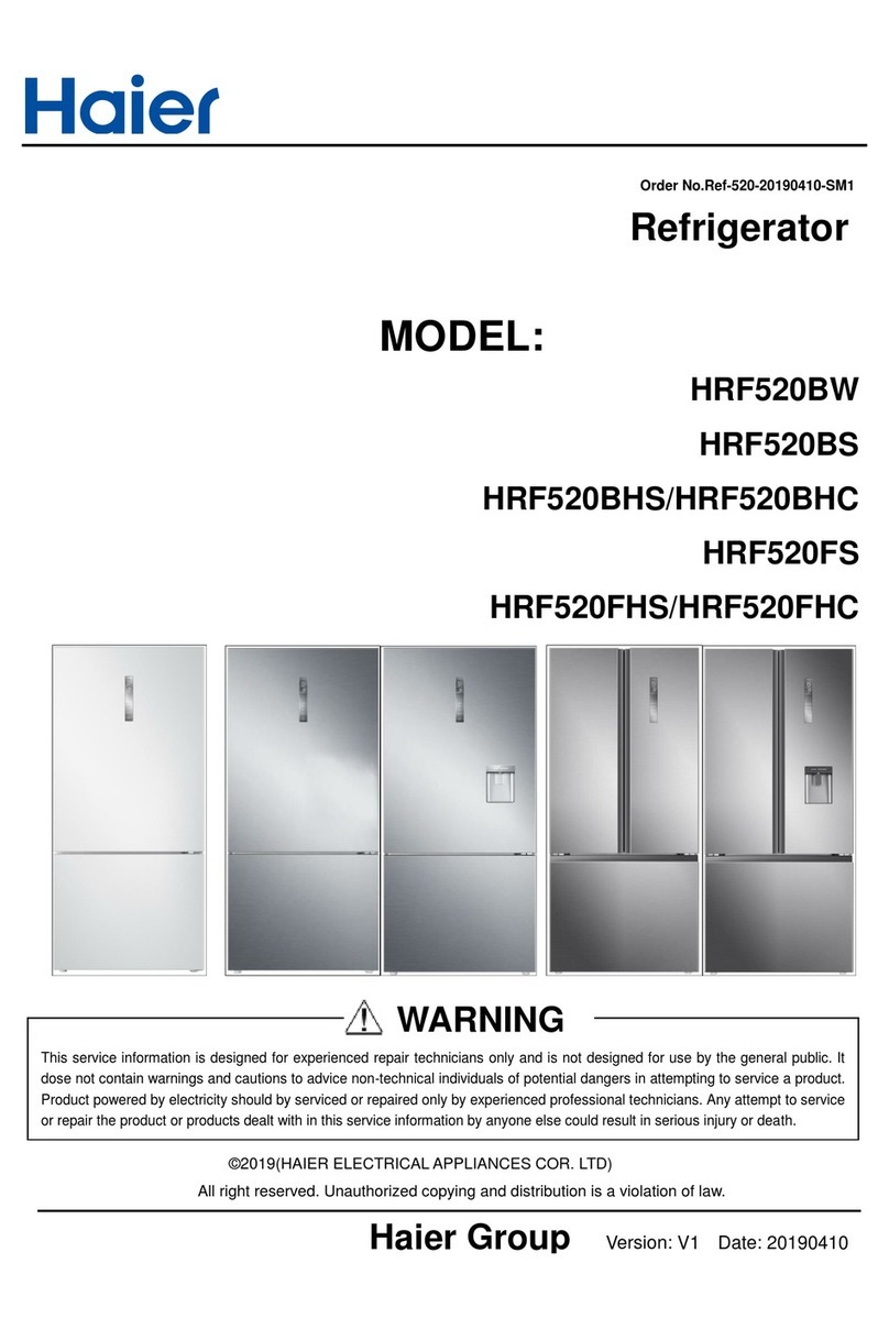 Haier HRF520BW User manual Haier HRF520BW User manual