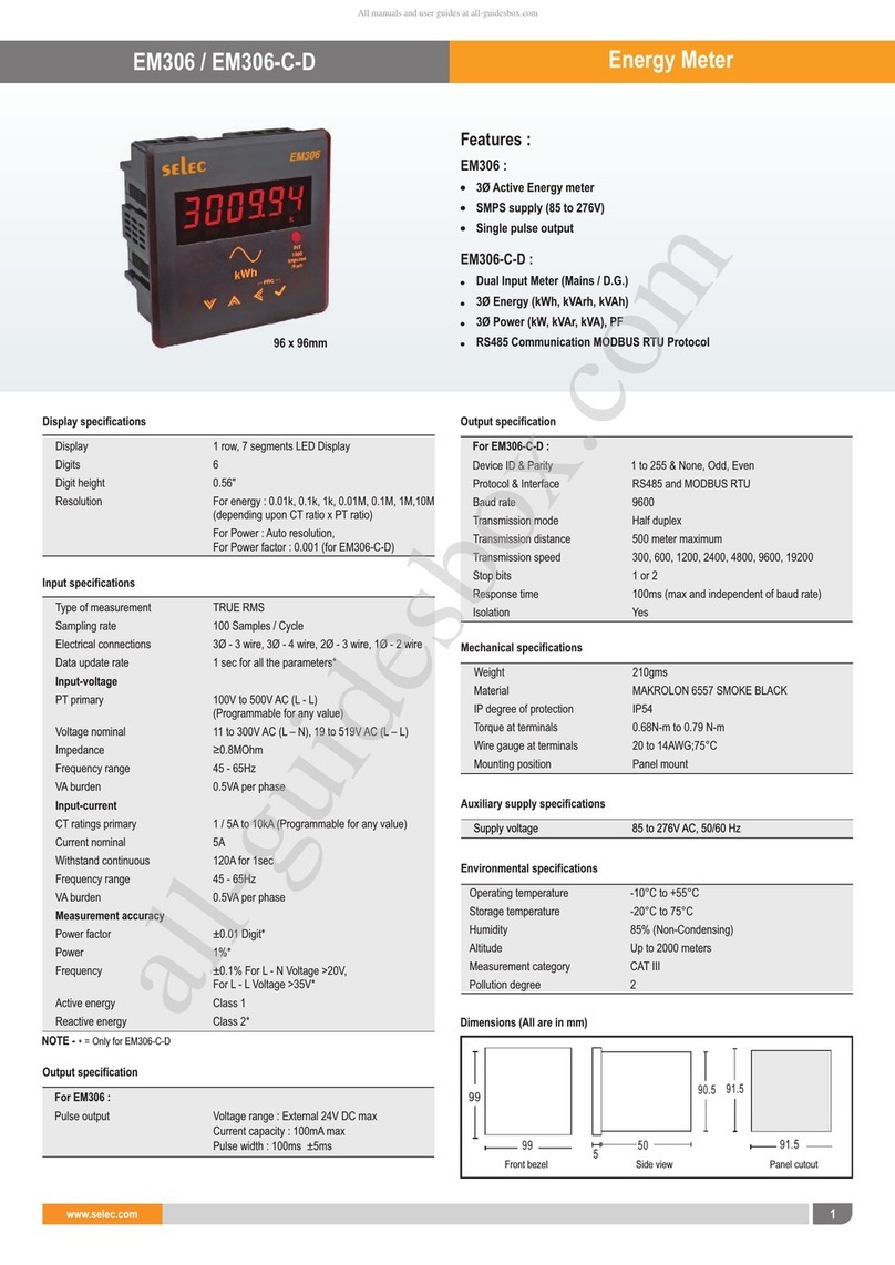 Selec EM306 User manual