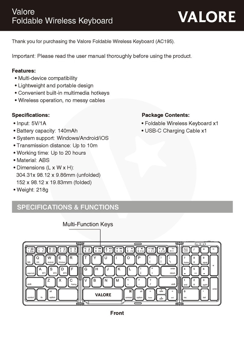 Valore AC195 instruction manual