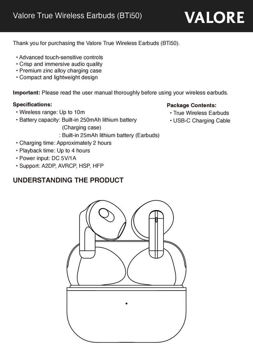 Valore BTi50 instruction manual