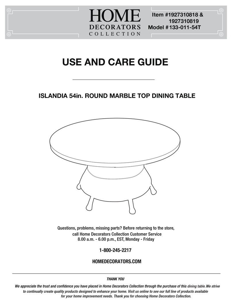 Home Decorators Collection ISLANDIA 133-011-54T Use and care guide Home Decorators Collection ISLANDIA 133-011-54T Use and care guide