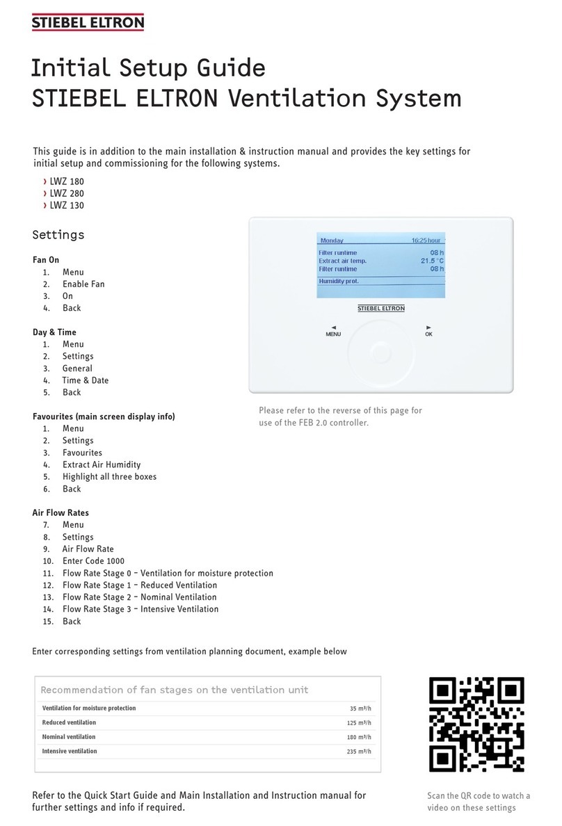 STIEBEL ELTRON LWZ 180 Initial setup guide