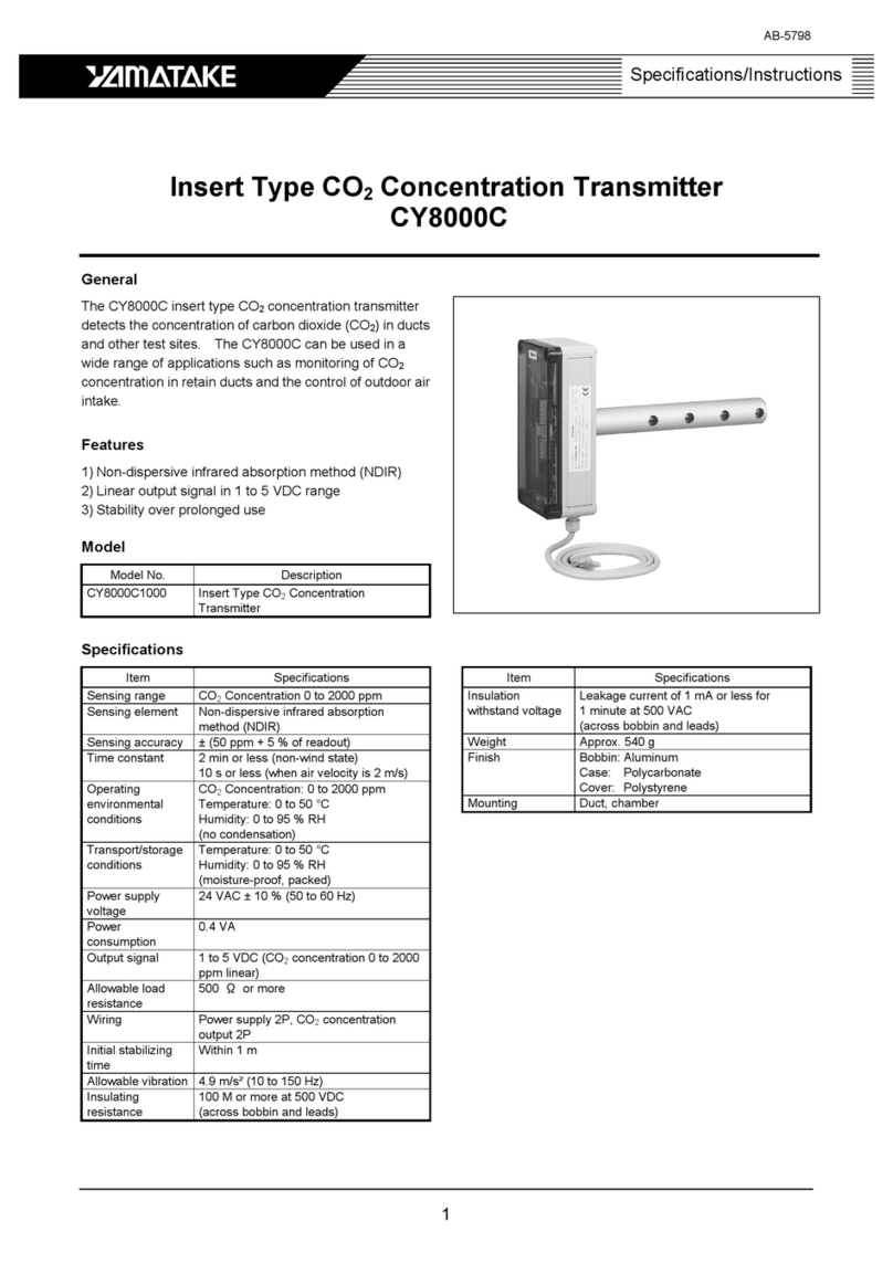 Yamatake CY8000C Specifications & instructions