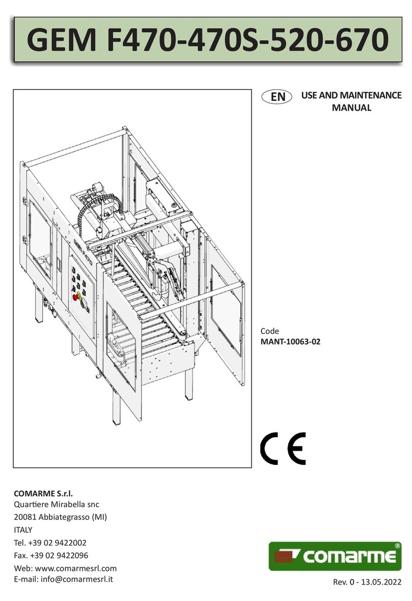 comarme GEM F470 Use and maintenance manual