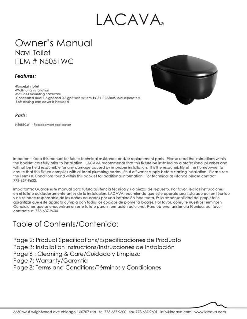 Lacava Navi N5051WC owner's manual