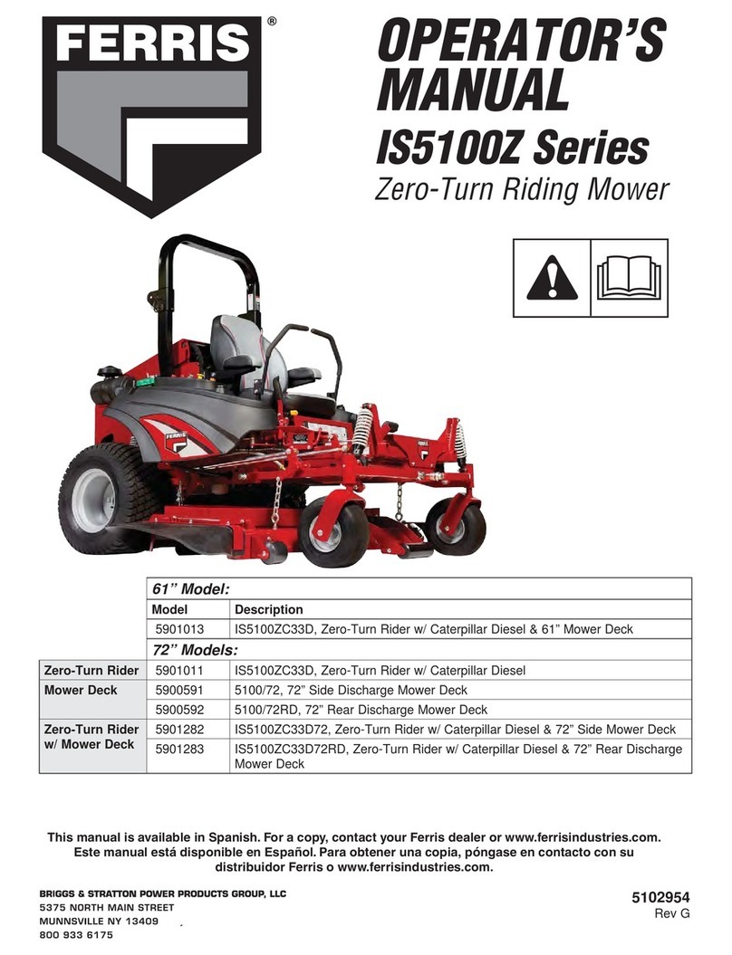 Ferris IS5100ZC33D72RD Operator's manual