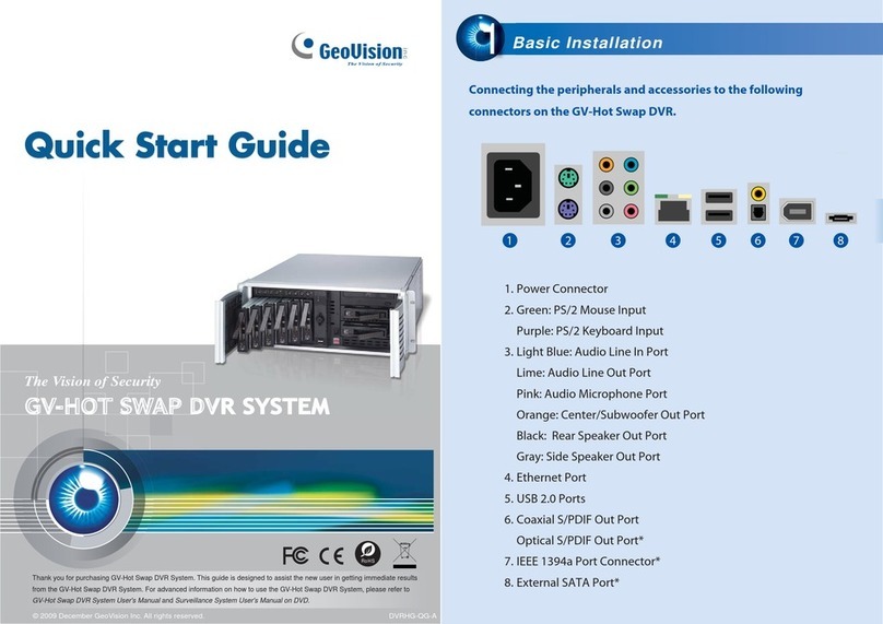 GeoVision GV-Hot Swap DVR System User manual