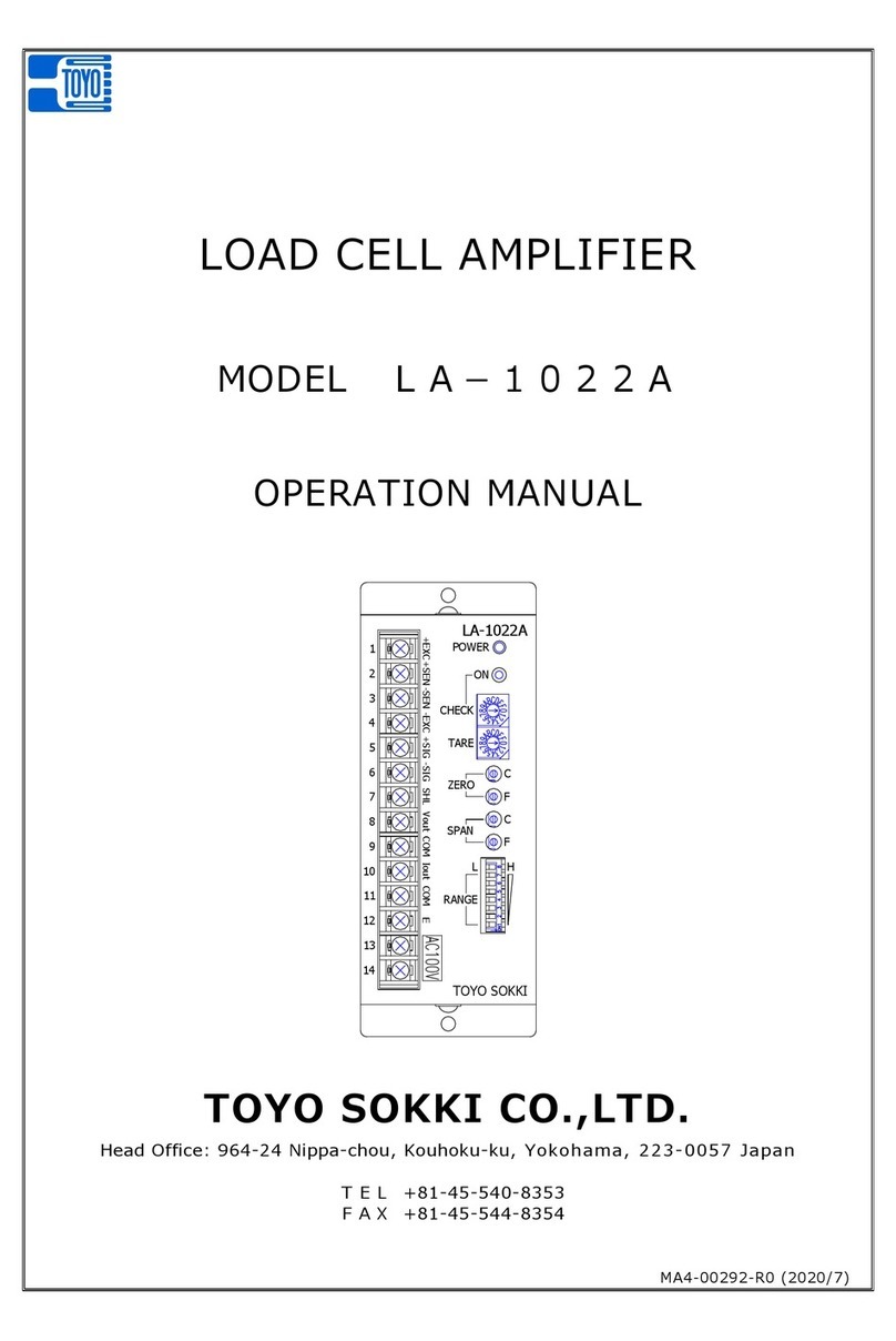 Toyo LA-1022A Operation manual