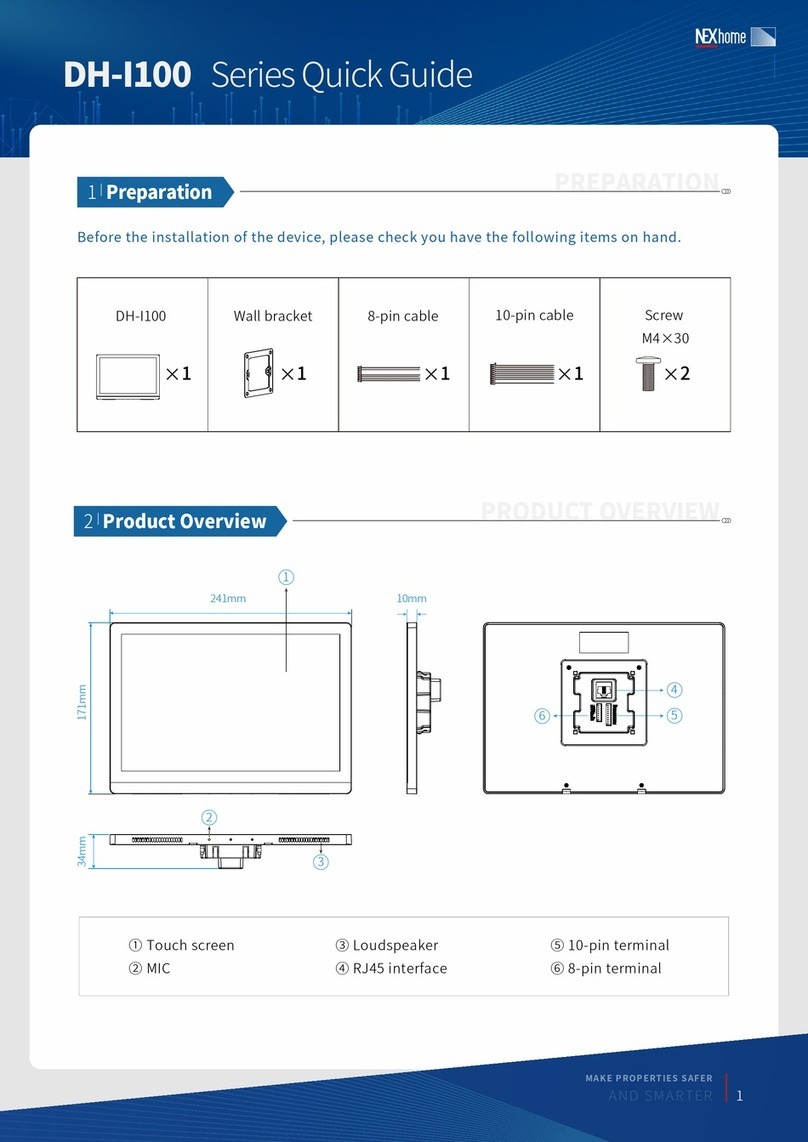 NEXhome DH-I100 Series quick guide