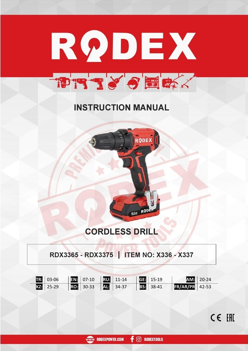 RODEX RDX3365 instruction manual