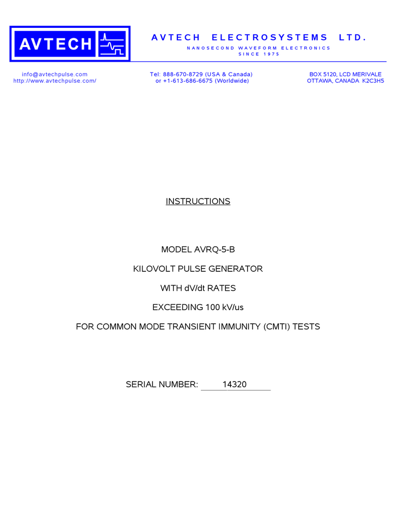 AVTECH ELECTROSYSTEMS LTD. AVRQ-5-B User manual