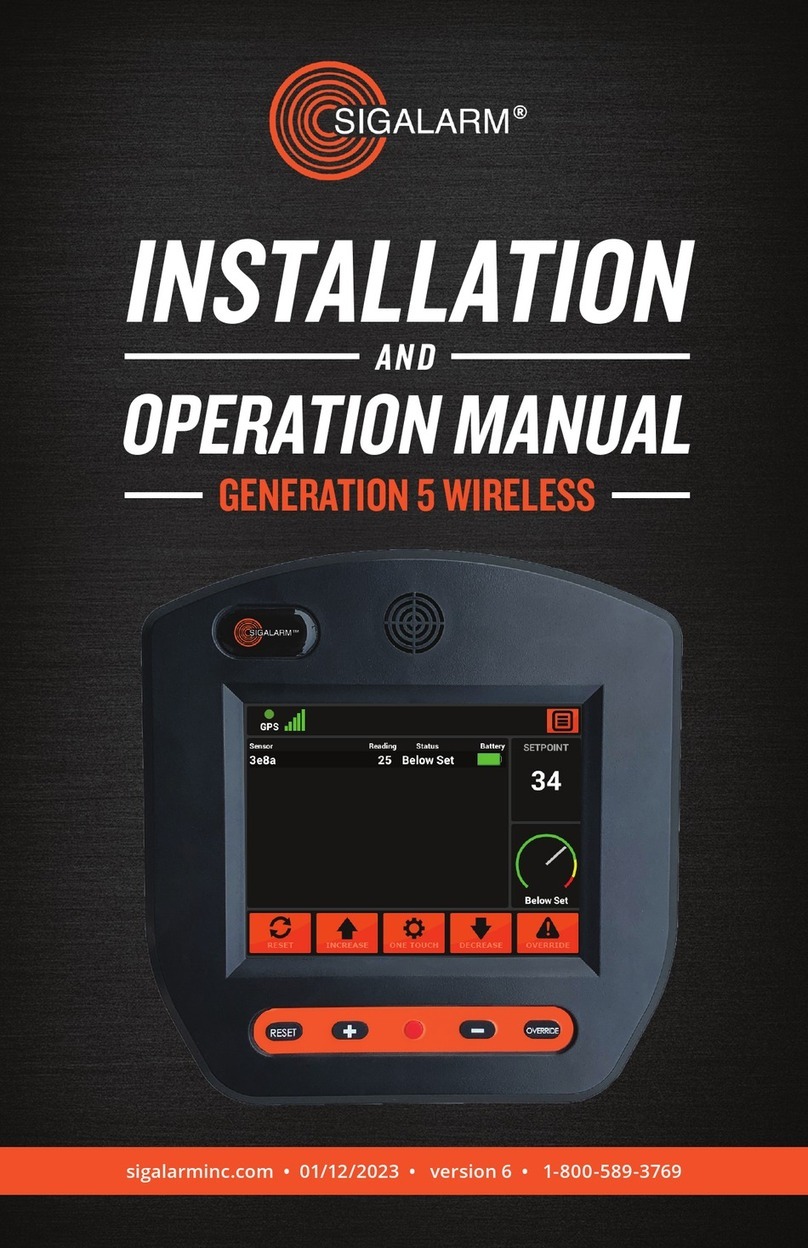 Sigalarm GENERATION 5 WIRELESS Installation and operation manual