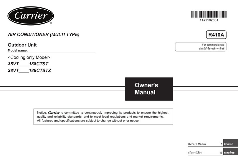 Carrier 38VT 188CTST Series User manual