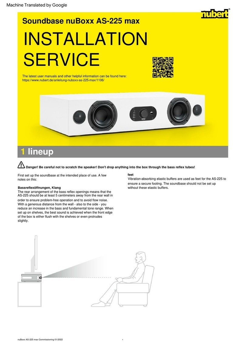 Nubert Soundbase nuBoxx AS-225 max Installation service