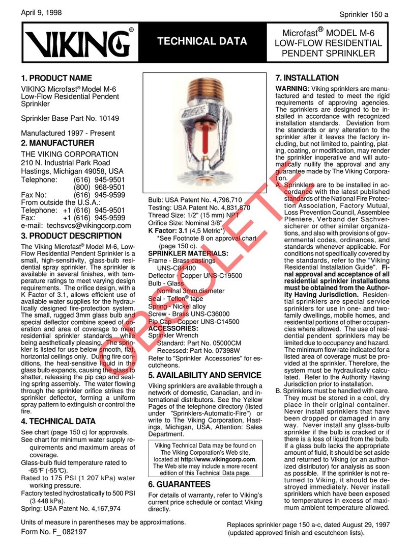 Viking Microfast M-6 Technical data