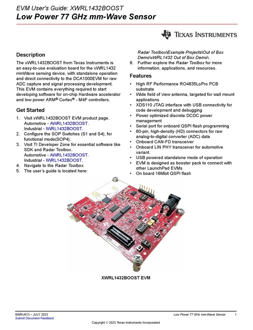 Texas Instruments XWRL1432BOOST User manual