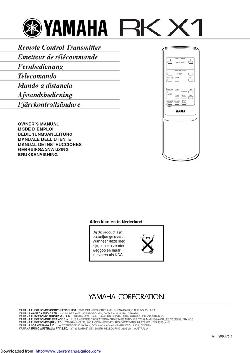 Yamaha RK X1 User manual
