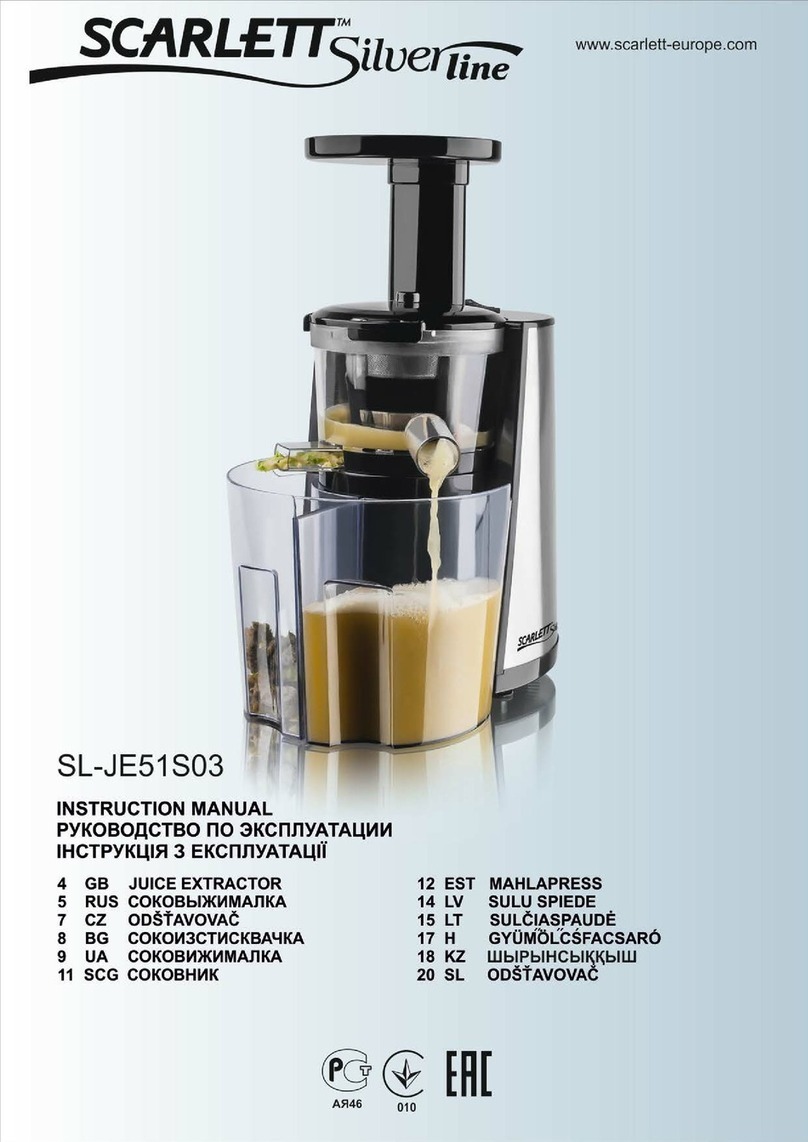 Scarlett Silverline SL-JE51S03 User manual