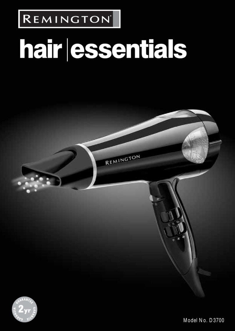 Remington hair essentials D3700 manual