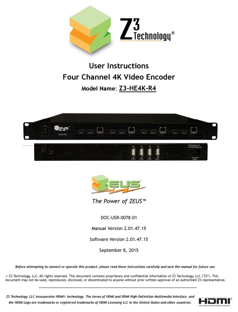 Z3 Technology Z3-HE4K-R4 User manual