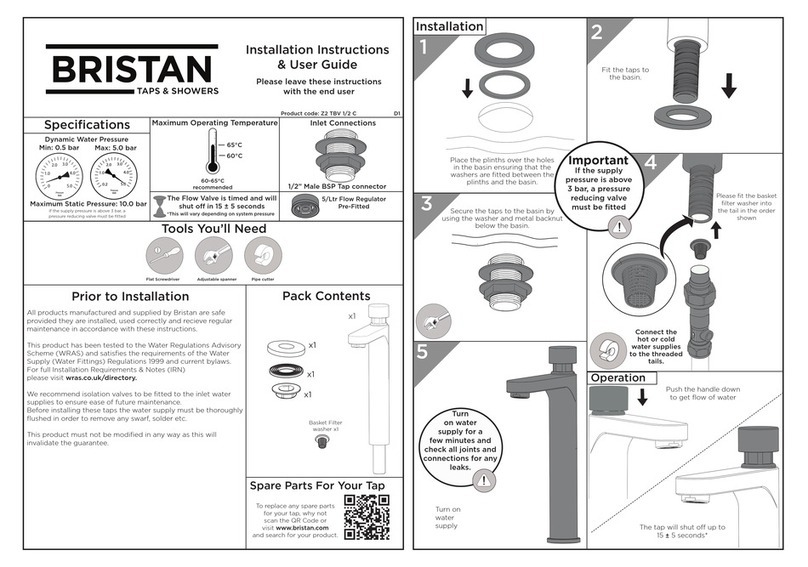 Bristan Z2 TBV 1/2 C Wiring diagram