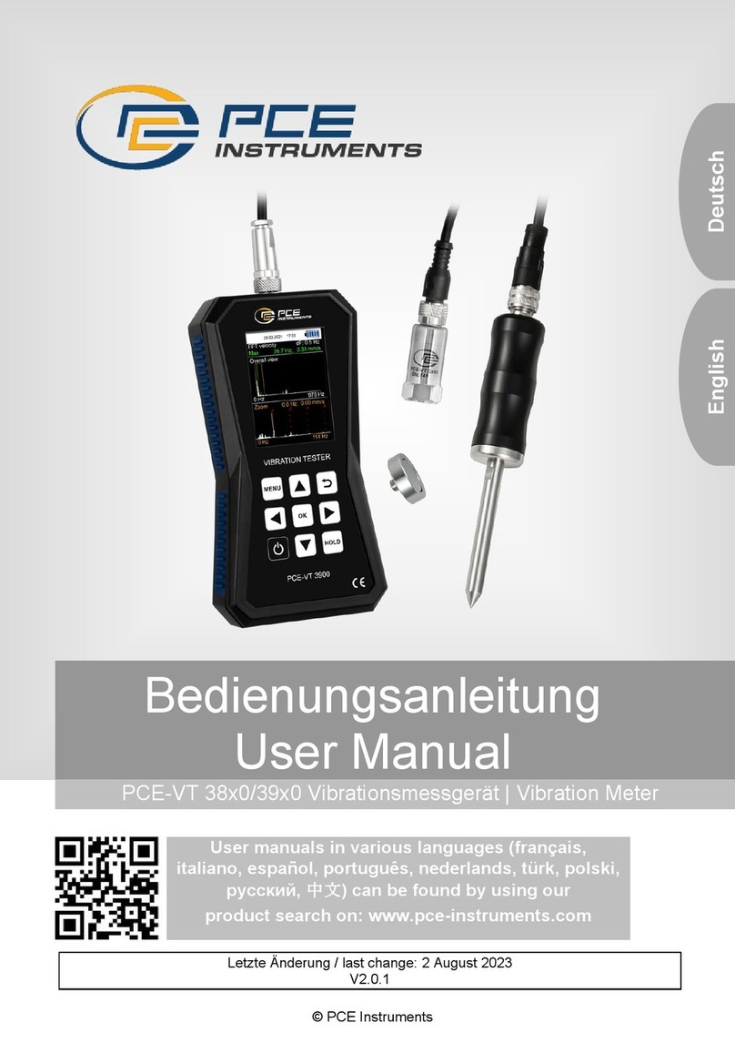 PCE Instruments PCE-VT 38 0 Series user manual