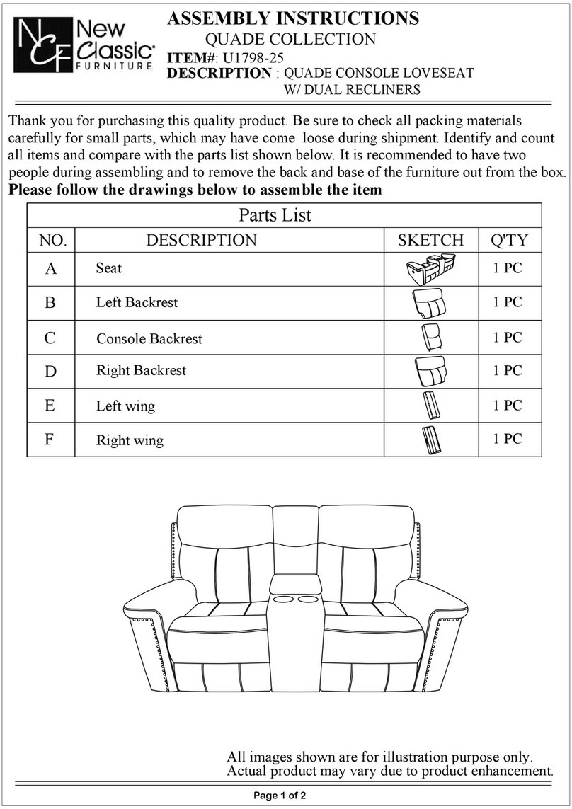 New Classic Furniture QUADE U1798-25 Assembly instructions