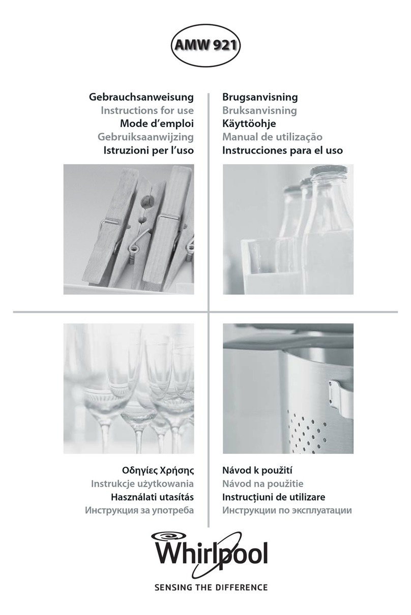 Whirlpool AMW 921 User manual