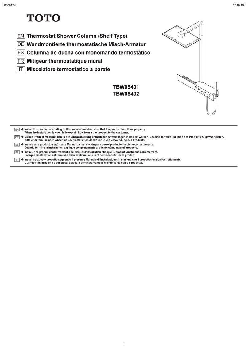 Toto TBW05401 User manual