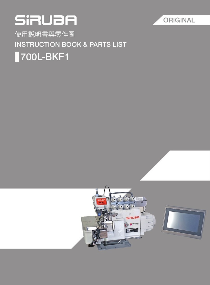 Siruba 700L-BKF1 User manual Siruba 700L-BKF1 User manual