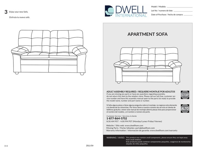 Dwell APARTMENT SOFA User manual