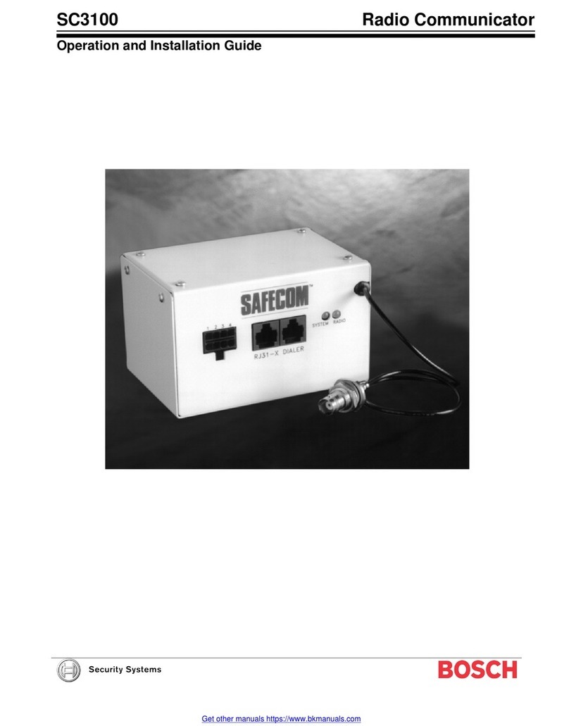Bosch SAFECOM SC3100 Quick start guide