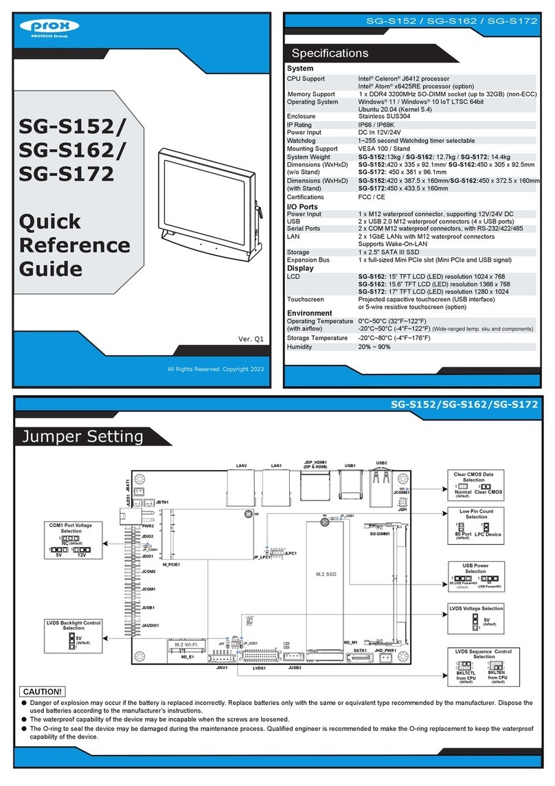 protech Prox SG-S152 Quick reference guide protech Prox SG-S152 Quick reference guide